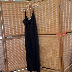 Silky Black cowl neck slip dress size XS